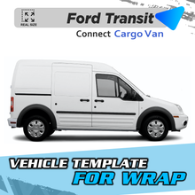 VEHICLE  TEMPLATE FOR WRAP FORD TRANSIT CONNECT OLD