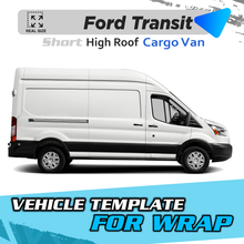 VEHICLE TEMPLATE FOR WRAP FORD TRANSIT HIGH ROOF SHORT