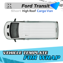 VEHICLE TEMPLATE FOR WRAP FORD TRANSIT HIGH ROOF SHORT