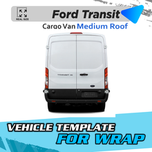 VEHICLE  TEMPLATE FOR WRAP FORD TRANSIT MEDIUM ROOF