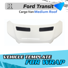 VEHICLE  TEMPLATE FOR WRAP FORD TRANSIT MEDIUM ROOF