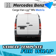 VEHICLE TEMPLATE FOR WRAP MERCEDES BENZ METRIS 135 WB