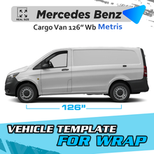 VEHICLE TEMPLATE FOR WRAP MERCEDES BENZ METRIS 126 WB