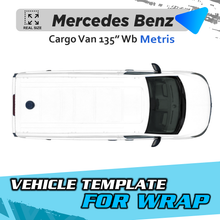 VEHICLE TEMPLATE FOR WRAP MERCEDES BENZ METRIS 135 WB