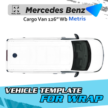VEHICLE TEMPLATE FOR WRAP MERCEDES BENZ METRIS 126 WB