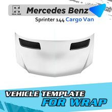 VEHICLE TEMPLATE FOR WRAP MERCEDES BENZ SPRINTER 144 BASE CARGO VAN 1:1 Scale