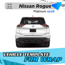 VEHICLE TEMPLATE FOR WRAP NISSAN ROGUE PLATINUM 2026
