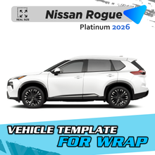 VEHICLE TEMPLATE FOR WRAP NISSAN ROGUE PLATINUM 2026