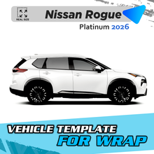 VEHICLE TEMPLATE FOR WRAP NISSAN ROGUE PLATINUM 2026
