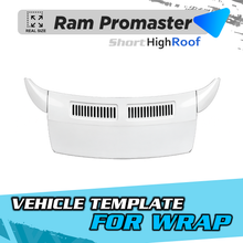 VEHICLE TEMPLATE FOR WRAP RAM PROMASTER HIGH ROOF SHORT 1:1 Scale