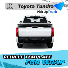 VEHICLE TEMPLATE FOR WRAP TOYOTA TUNDRA