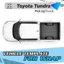 VEHICLE TEMPLATE FOR WRAP TOYOTA TUNDRA