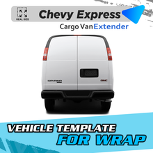 VEHICLE TEMPLATE FOR WRAP CHEVY EXPRESS EXTENDER CARGO VAN 1:1 Scale