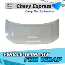 VEHICLE TEMPLATE FOR WRAP CHEVY EXPRESS EXTENDER CARGO VAN 1:1 Scale
