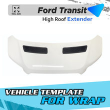 VEHICLE TEMPLATE FOR WRAP FORD TRANSIT HIGH ROOF EXTENDER 1:1 Scale