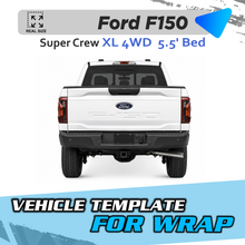 VEHICLE TEMPLATE FOR WRAP FORD F150 SUPER CREW  BED 5'5  1:1 Scale