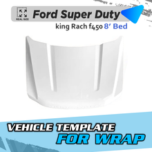 VEHICLE TEMPLATE FOR WRAP FORD SUPER DUTY F450 KING RANCH BED 8'