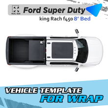 VEHICLE TEMPLATE FOR WRAP FORD SUPER DUTY F450 KING RANCH BED 8'