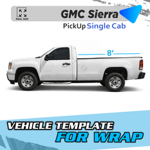 VEHICLE TEMPLATE FOR WRAP PICKUP GMC SIERRA 8' BED