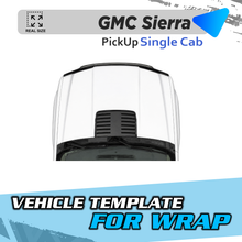 VEHICLE TEMPLATE FOR WRAP PICKUP GMC SIERRA 8' BED