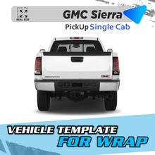 VEHICLE TEMPLATE FOR WRAP PICKUP GMC SIERRA 8' BED