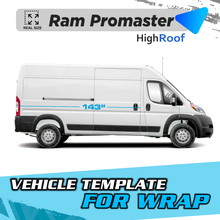 VEHICLE TEMPLATE FOR WRAP RAM PROMASTER HIGH ROOF