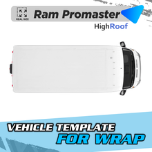 VEHICLE TEMPLATE FOR WRAP RAM PROMASTER HIGH ROOF