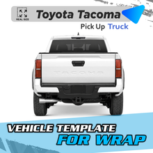 VEHICLE TEMPLATE FOR WRAP TOYOTA TACOMA