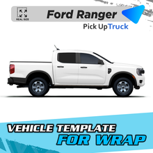 VEHICLE TEMPLATE FOR WRAP FORD RANGER