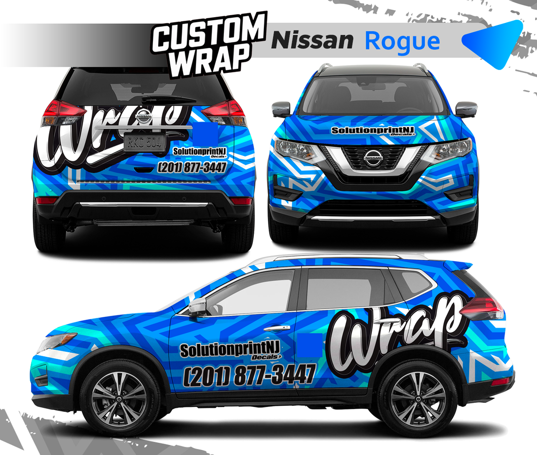 NISSAN ROGUE SUV COMBOS CUSTOM WRAPS GRAPHICS.