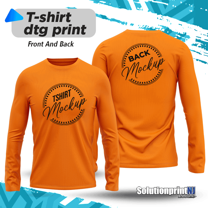 Custom T-shirt long sleeve Direct Print full color front and back