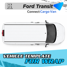 VEHICLE  TEMPLATE FOR WRAP FORD TRANSIT CONNECT XL