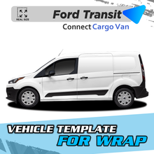 VEHICLE  TEMPLATE FOR WRAP FORD TRANSIT CONNECT XL