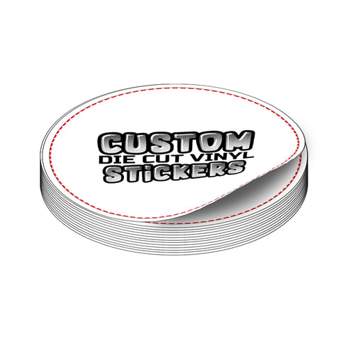 Circle STICKERS  FULL COLOR OR BLACK
