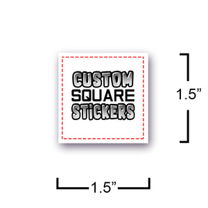 Square STICKERS FULL COLOR OR BLACK