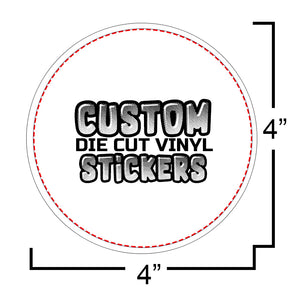 Circle STICKERS  FULL COLOR OR BLACK