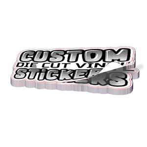 Die cut STICKERS  FULL COLOR OR BLACK