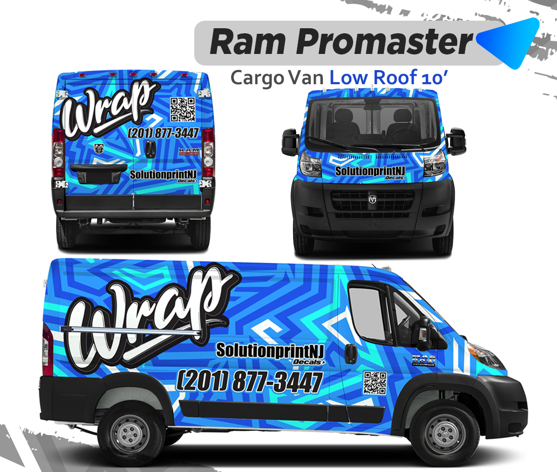 Promaster Graphics RAM PROMASTER VAN LOW ROOF COMBOS WRAPS GRAPHICS – SOLUTIONPRINT LLC