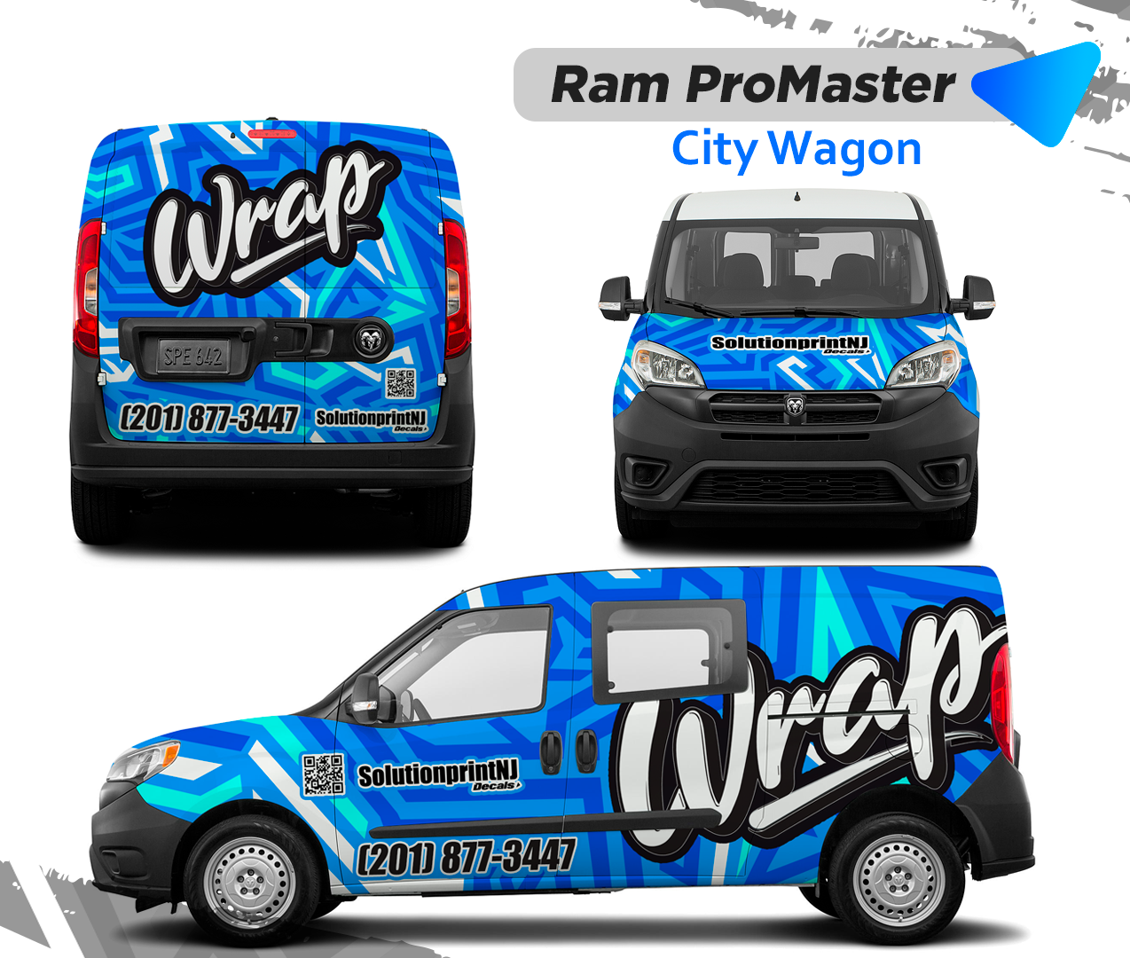 Promaster Graphics DODGE RAM PROMASTER CITY COMBOS WRAPS GRAPHICS – SOLUTIONPRINT LLC