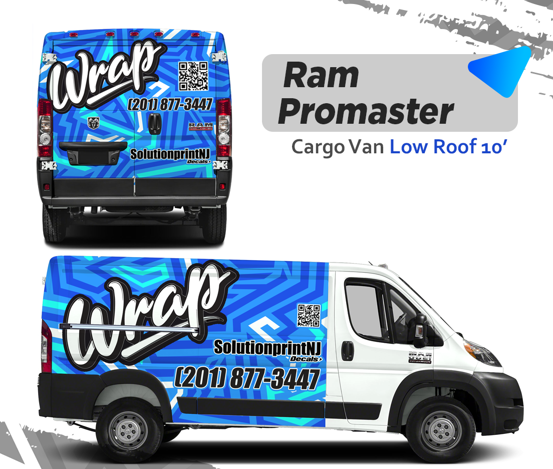 Promaster Graphics RAM PROMASTER VAN LOW ROOF COMBOS WRAPS GRAPHICS – SOLUTIONPRINT LLC