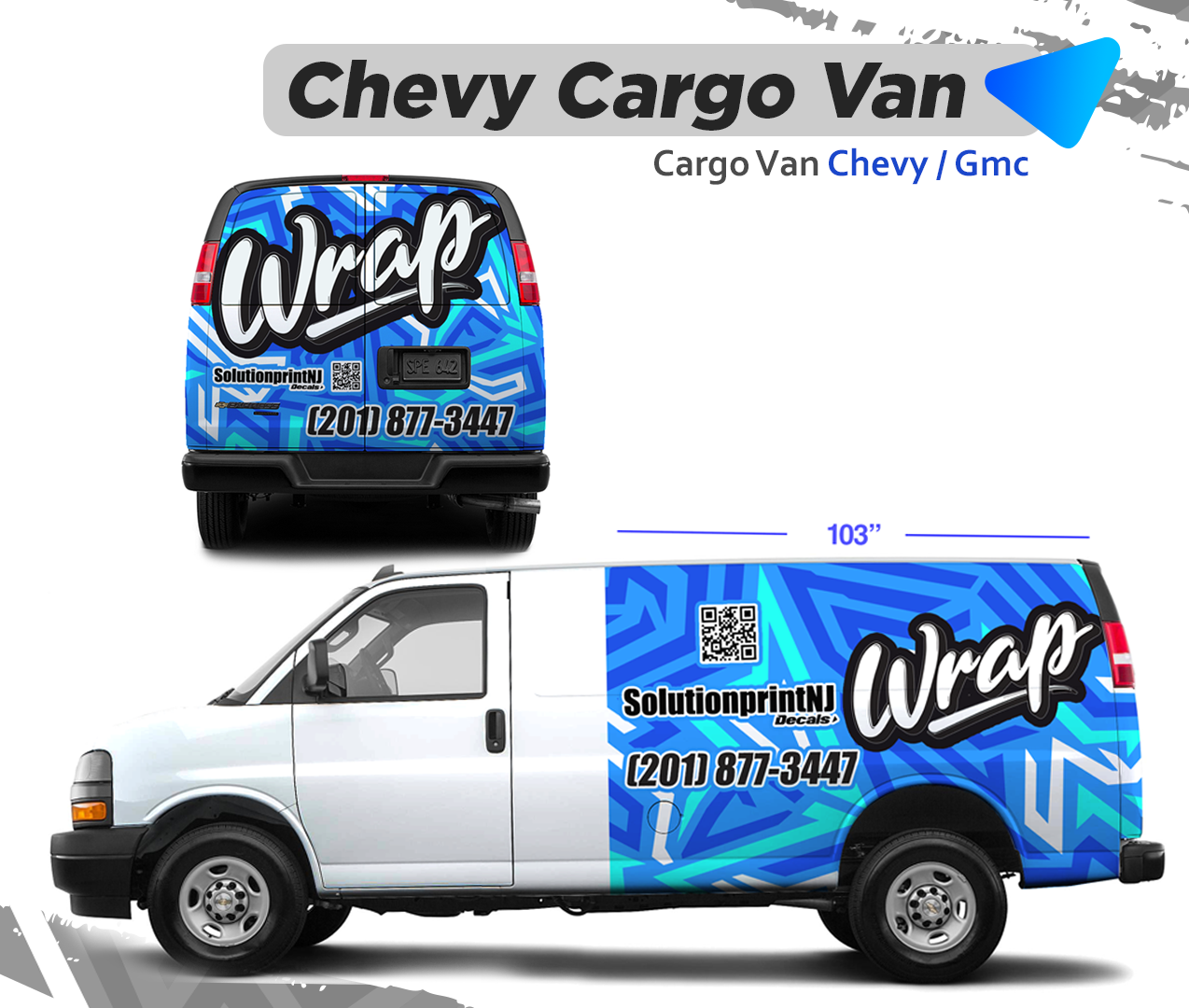 Vehicle Wrap Templates For The Chevy Express Van Commercial Vinyl Wrap
