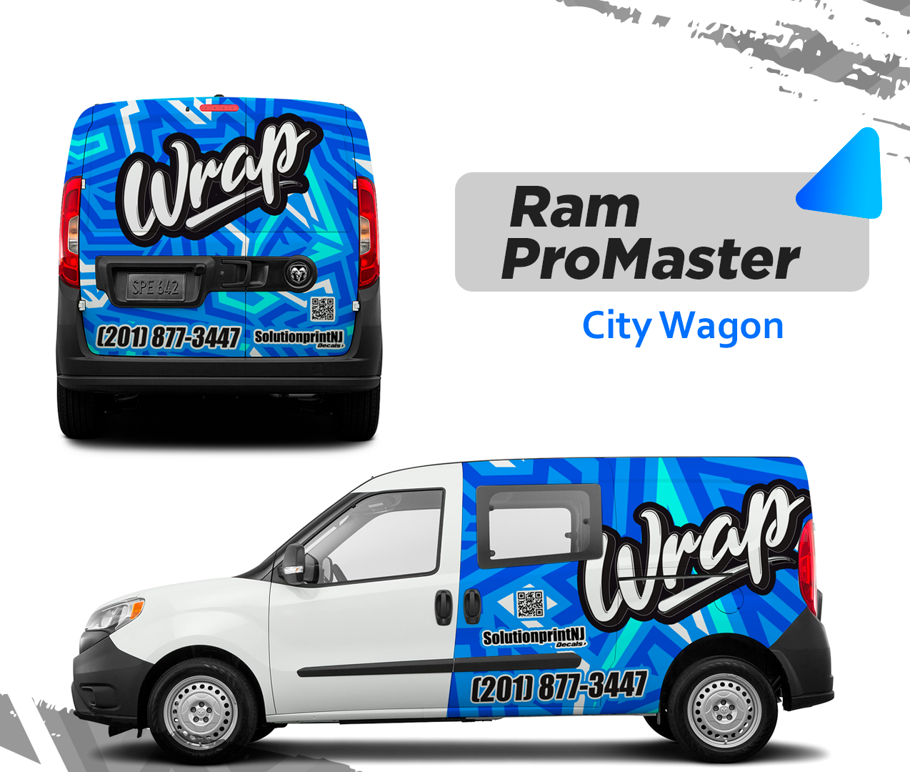 Promaster Graphics DODGE RAM PROMASTER CITY COMBOS WRAPS GRAPHICS – SOLUTIONPRINT LLC