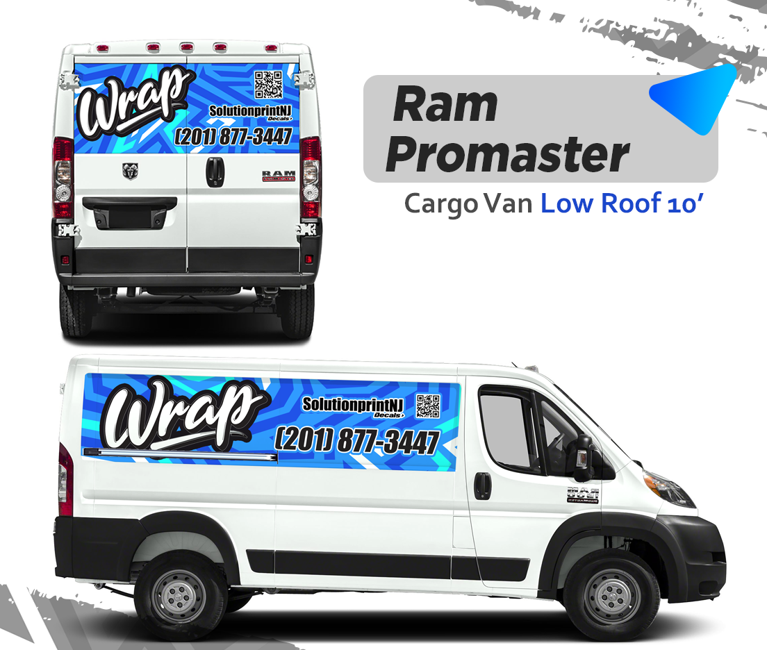 Promaster Graphics RAM PROMASTER VAN LOW ROOF COMBOS WRAPS GRAPHICS – SOLUTIONPRINT LLC