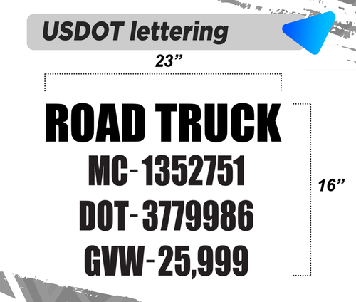 Custom Sticker for door USDOT Number